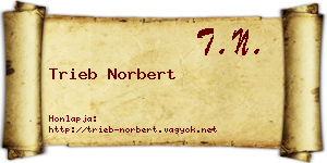 Trieb Norbert névjegykártya